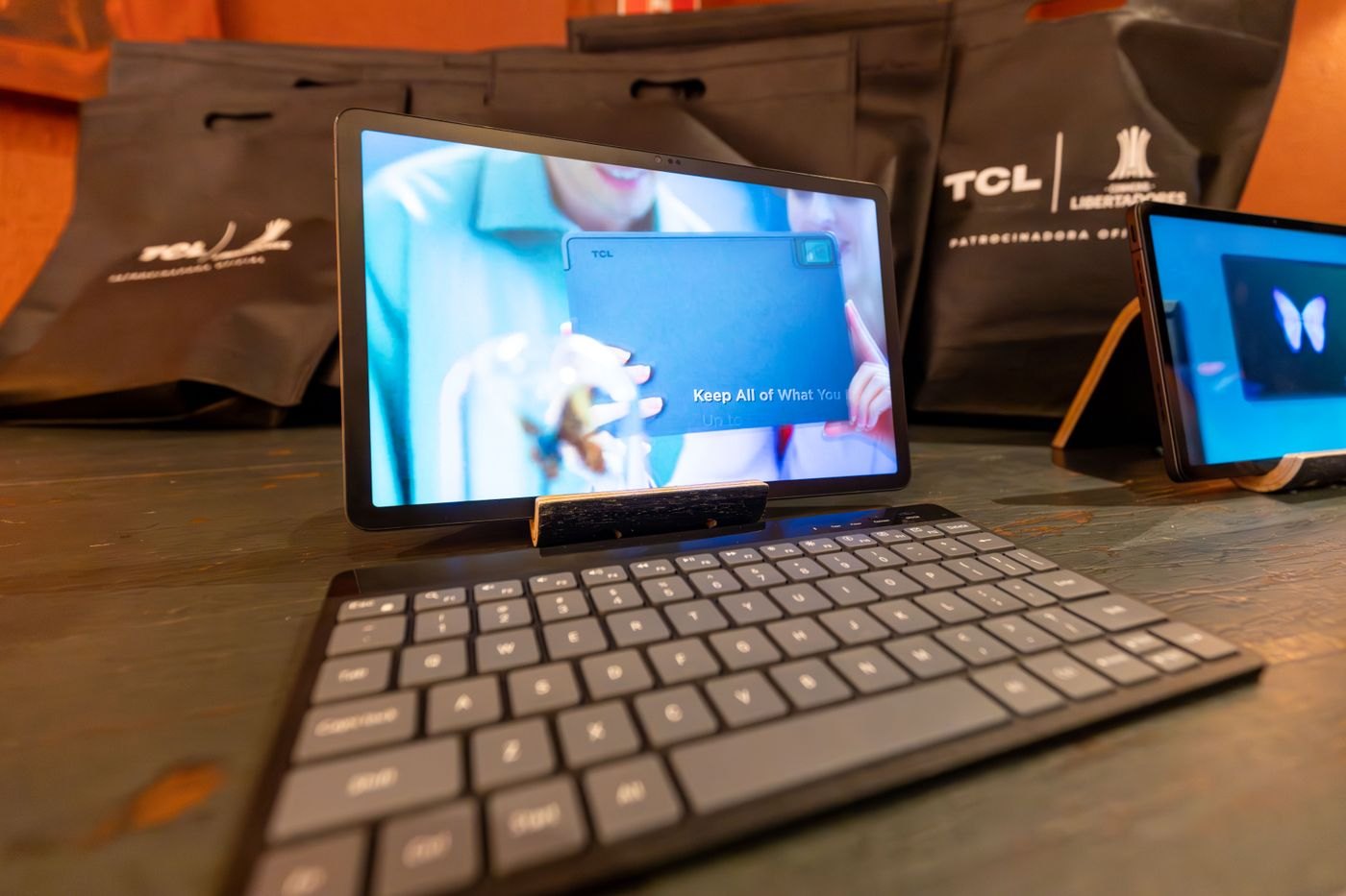 Tablet with a separate compact keyboard